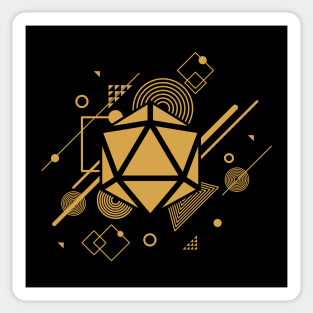 Funky D20 Dice TRPG Tabletop RPG Gaming Addict Sticker